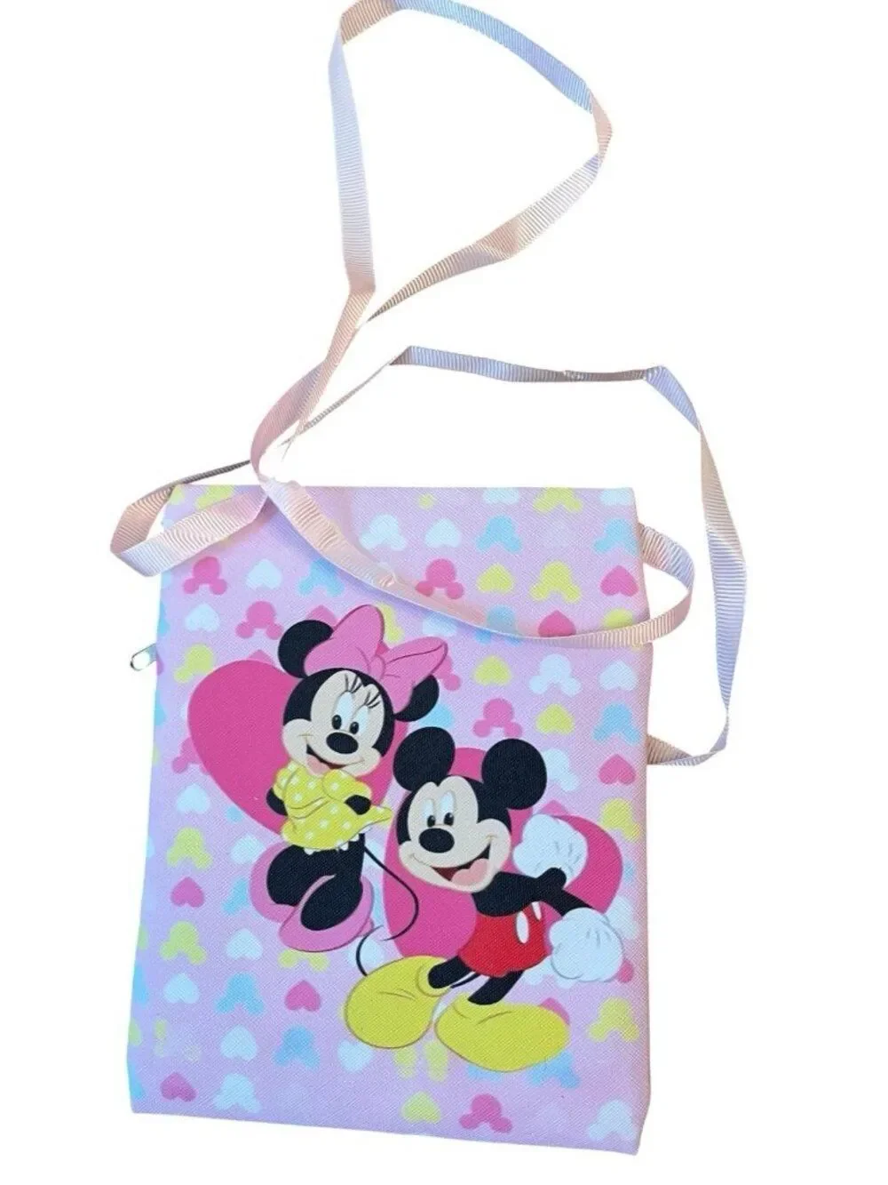 Little Girls Toddler Minnie and Mickey Mouse Canvas Crossbody & Coin Bag Lot 3